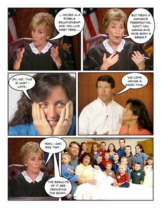 Illustration for article titled Comic Confrontations: Judge Judy Vs. Breeders